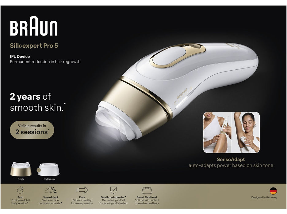 Braun Silk-expert Pro PL5210 IPL Intense pulsed light (IPL) Gold, White