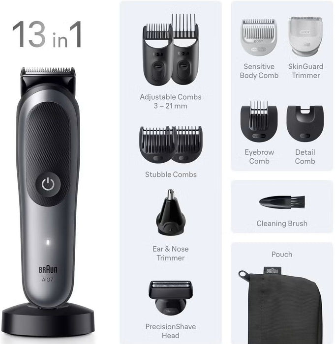 Trimmer BRAUN AIO7560 BLK/GREY