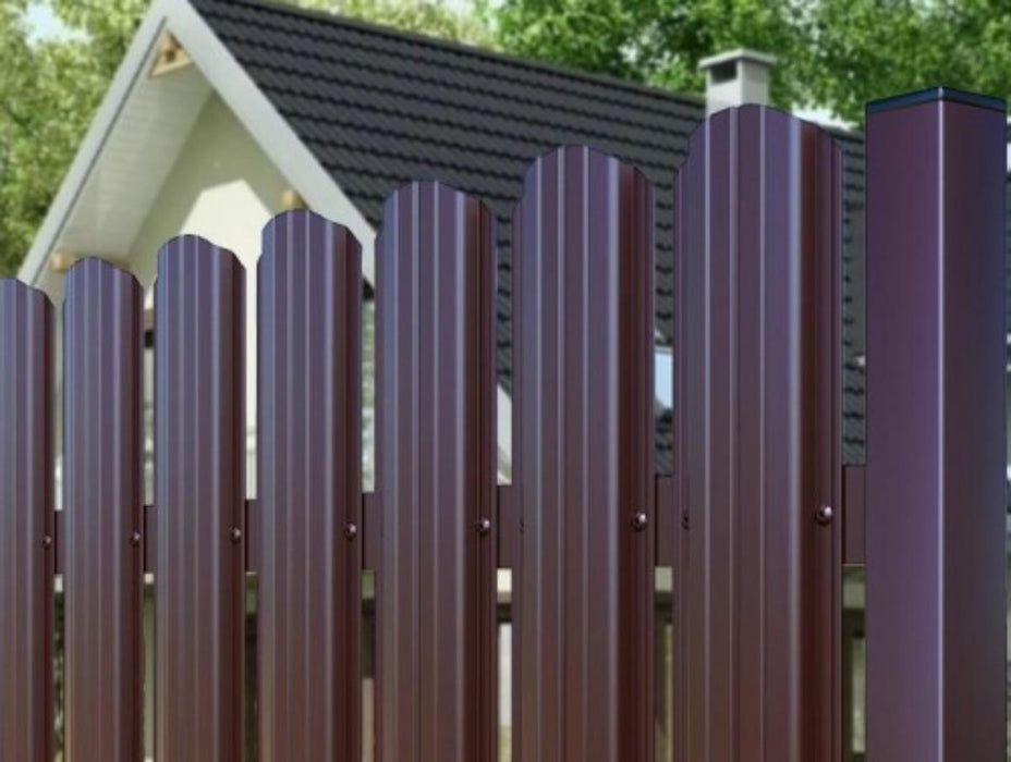 METAL FENCE LAMELL BROWN MAT 150X9CM