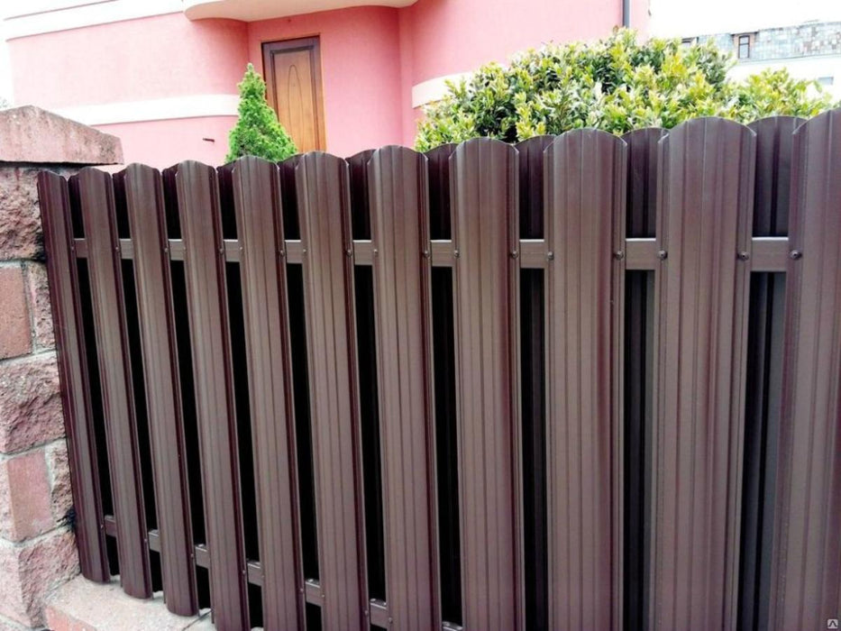 METAL FENCE LAMELL BROWN MAT 150X9CM