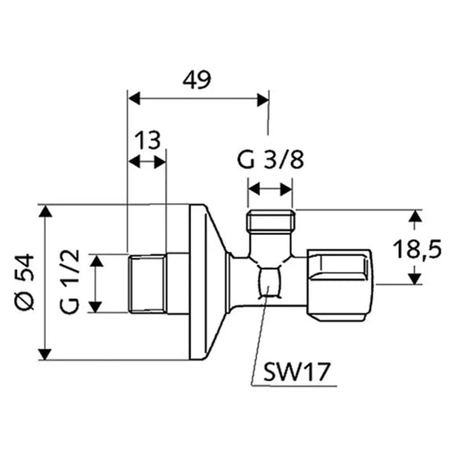 BREATH VALVE VKR SCHELL 1/2 x 3/8 - Сферични и спирателни кранове<<<Вик<<<Баня<<<Praktiker&&&Сферични и спирателни