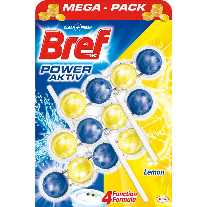 TOILET BLOCK 3 PCS X 50G LEMON POWER AKTIV BREF CLASSIC