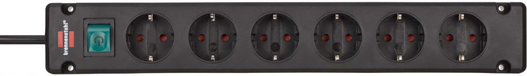 Brennenstuhl Eco power strip black 6x2P+E 3m 1150650316