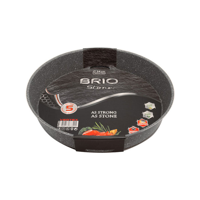 ROUND TRAY 34CM WITH NON-STICK COATING BRIO BRIO STONE