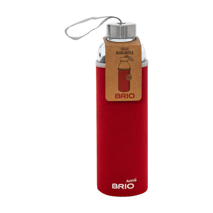 GLASS BOTTLE WITH THERMAL COVER 600 ML BRIO