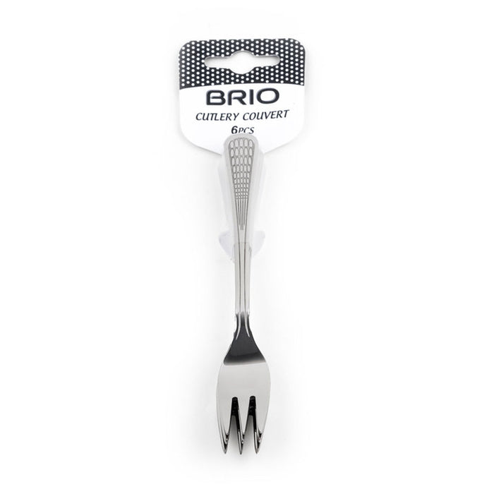 DESSERT FORK 6 PIECES PLAMI BRIO