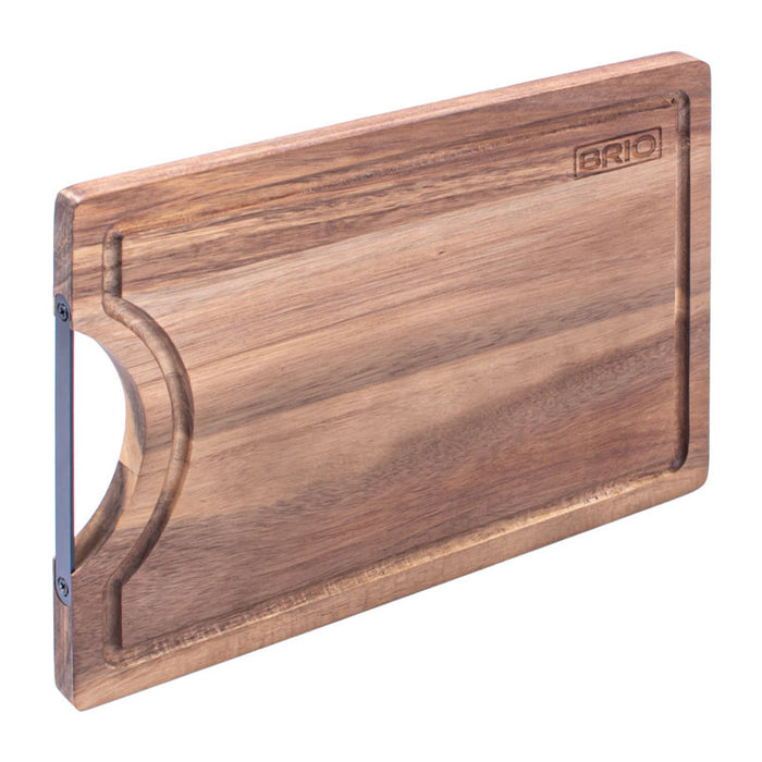 KNIFE SET WITH ACACIA BOARD 6 PIECES BRIO METALICA
