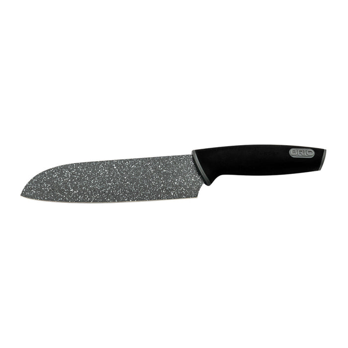 KNIFE SANTOKU 18.5 CM BLACK STONE BRIO