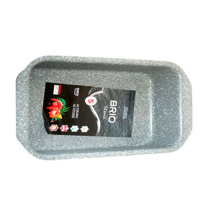 RECTANGULAR BAKING PAN 42X28 CM STONE BRIO