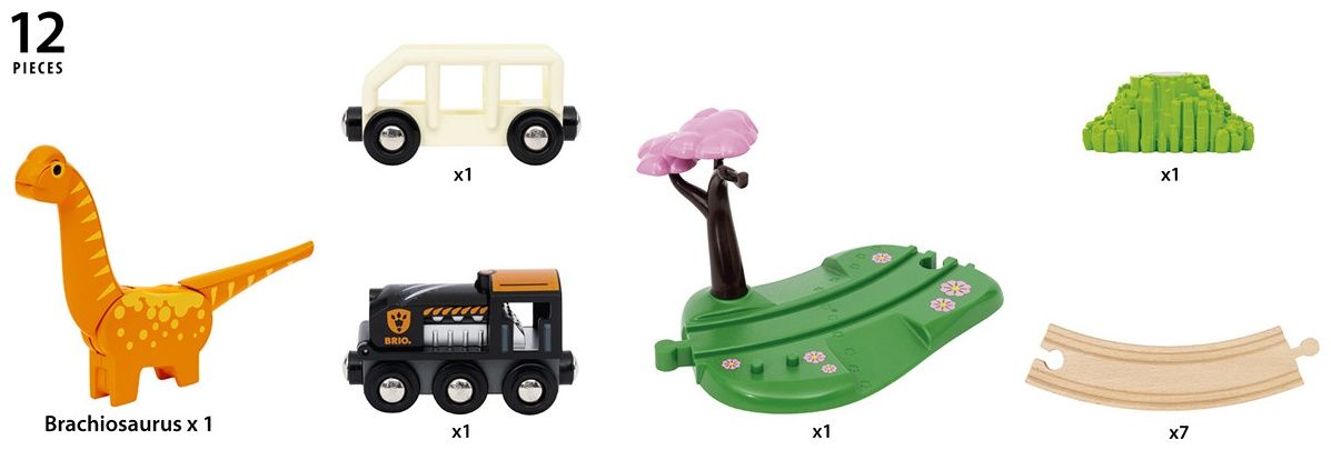 Train with Circuit Brio Dinosaur circle set