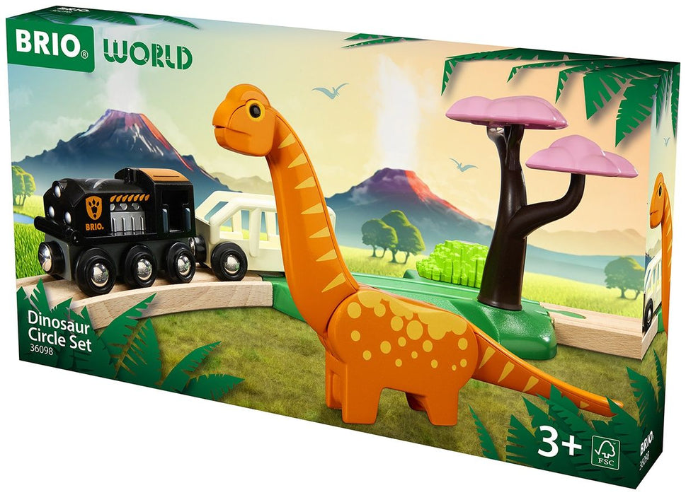 Train with Circuit Brio Dinosaur circle set