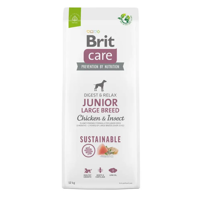 BRIT Care Dog Sustainable Junior Large Breed Chicken & Insect - dry dog food - 12 kg - Dry foodDLP-KAS<<<For