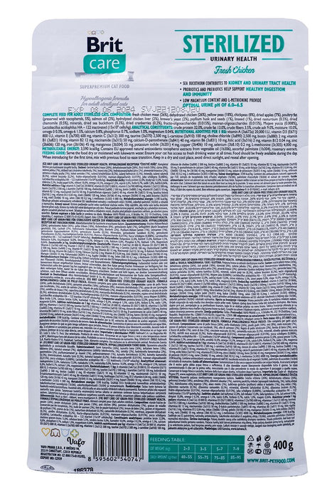 BRIT Care Grain-Free Sterilized Urinary - dry cat food - 400 g