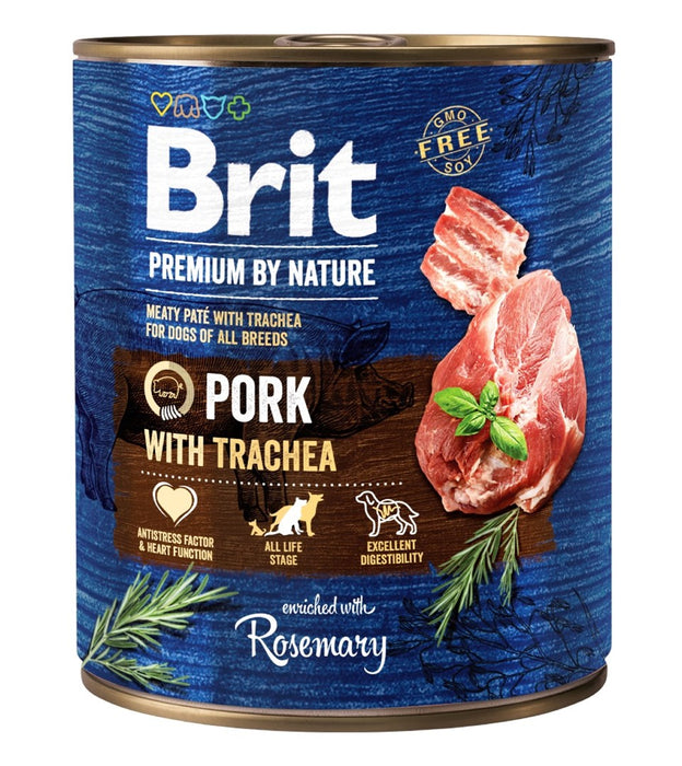 BRIT Premium by nature Pork with Trachea - wet dog food - 800g
