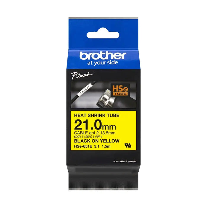BROTHER HSE651E heat shrink tape 21mm - Ленти и Етикети<<<Консумативи - Принтер за етикети<<<Печат Сканиране и