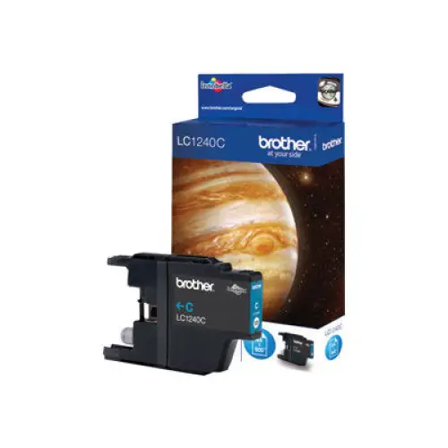 BROTHER LC-1240 ink cartridge cyan high capacity 600 pages 1-pack blister without alarm - Мастила и Мастилени