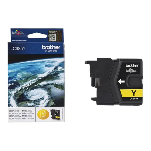 BROTHER LC-985 ink cartridge yellow 260 pages 1-pack blister without alarm - Мастила и Мастилени глави<<<Консумативи