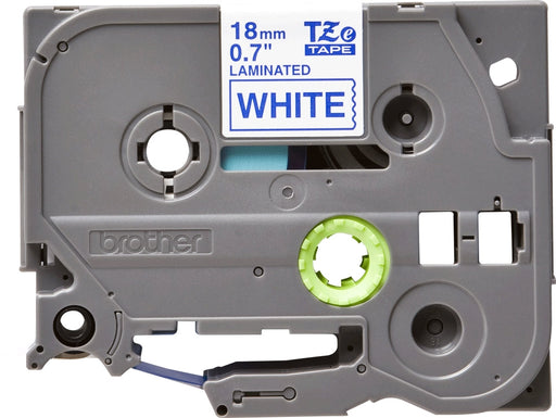 Brother TZe-243 Tape Blue on White Laminated 18mm 8m - Eco - Консумативи за етикетни принтери<<<BROTHER