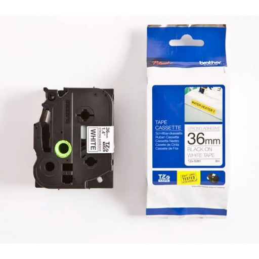 Brother TZe-S261 Tape Black on White Adhesive 36mm 8m - Консумативи за етикетни принтери<<<BROTHER