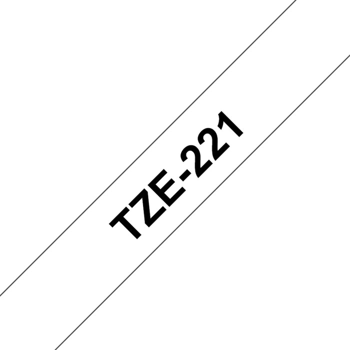 LAMINATED TAPE 9MM WHITE 8M BROTHER TZE-221