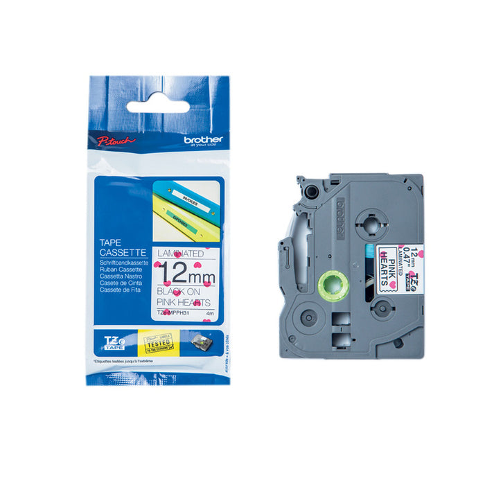 LAMINATED TAPE 12 MM WHITE 4 M BROTHER TZe-MPPH31