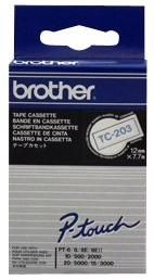 BROTHER P-Touch TC-203 blue on white 12mm