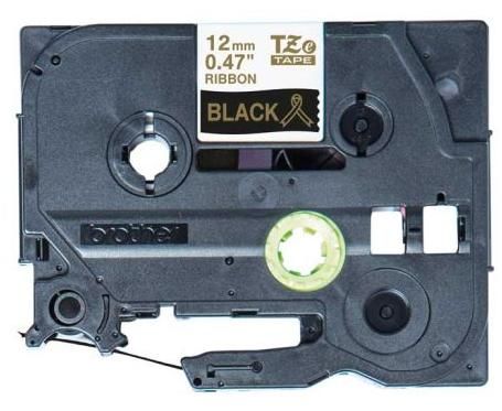 BROTHER P-Touch 12mm black/gold ribbon tape