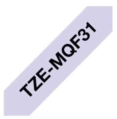 BROTHER TZe-MQF31 tape black/pastel light lilac 12mm/4m