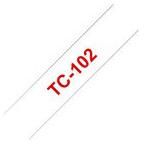BROTHER P-Touch TC-102 red on clear 12mm