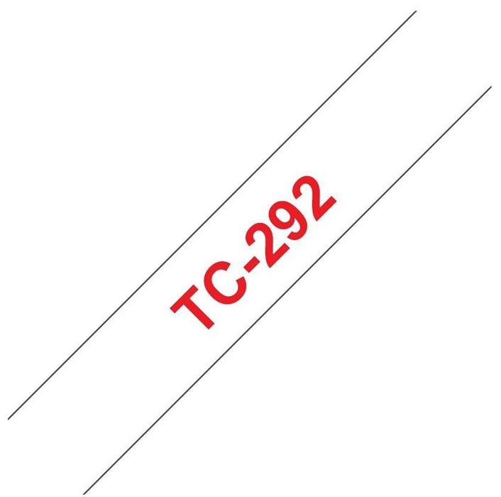 BROTHER P-Touch TC-292 red on white 9mm
