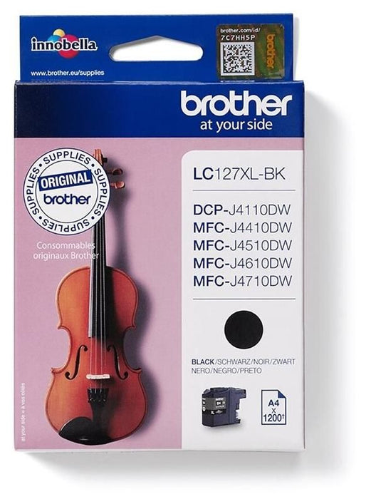 BROTHER LC-127XL ink cartridge black high capacity 1.200 pages 1-pack blister without alarm