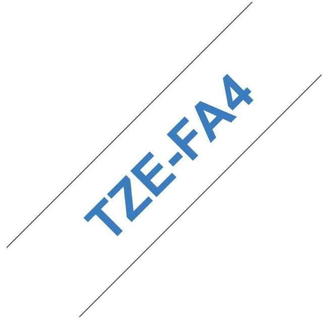 BROTHER Tape TZeFA4B 18mm Blue on White background Thermo sticky 3M