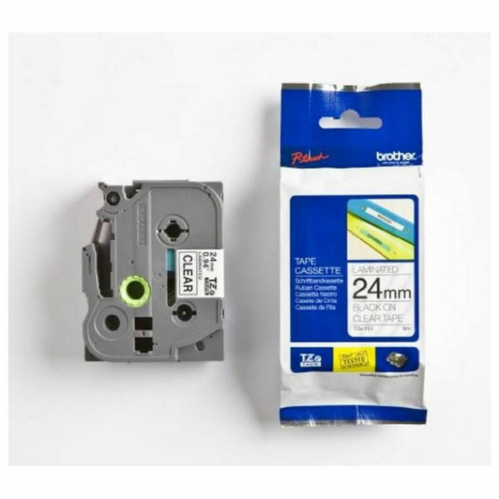 Brother TZe-151 Tape Black on Clear, Laminated, 24mm, 8 m - Eco