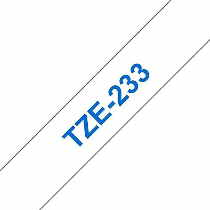Brother TZe-233 Tape Blue on White, Laminated, 12mm, 8m - Eco