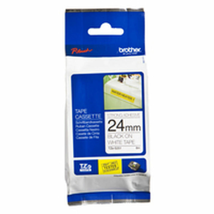 Brother TZe-S251 Tape Black on White, Strong Adhesive, 24mm, 8 m - Eco
