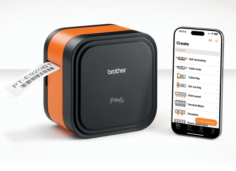 Brother P-touch CUBE Pro Labelling Machine PT-E920BT up to 36 mm