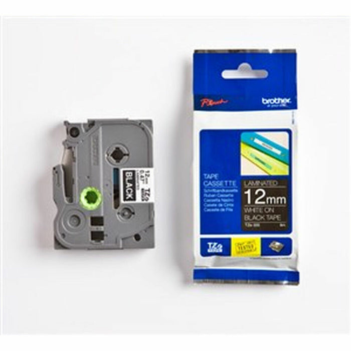 Brother TZe-335 Tape White on Black, Laminated, 12mm, 8m - Ecos