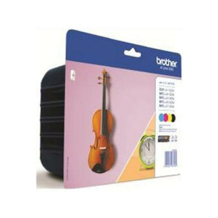 BROTHER LC-127XL ink cartridge black and tri-colour high capacity 1-pack blister without alarm