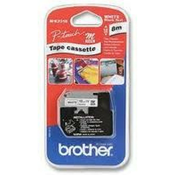 BROTHER MK231BZ tape cassette 12mmx8m black on white none laminate for P-touch 60 65 75 80 85 110