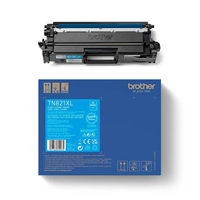 Brother TN-821XLC Cyan Toner Cartridge High Yield