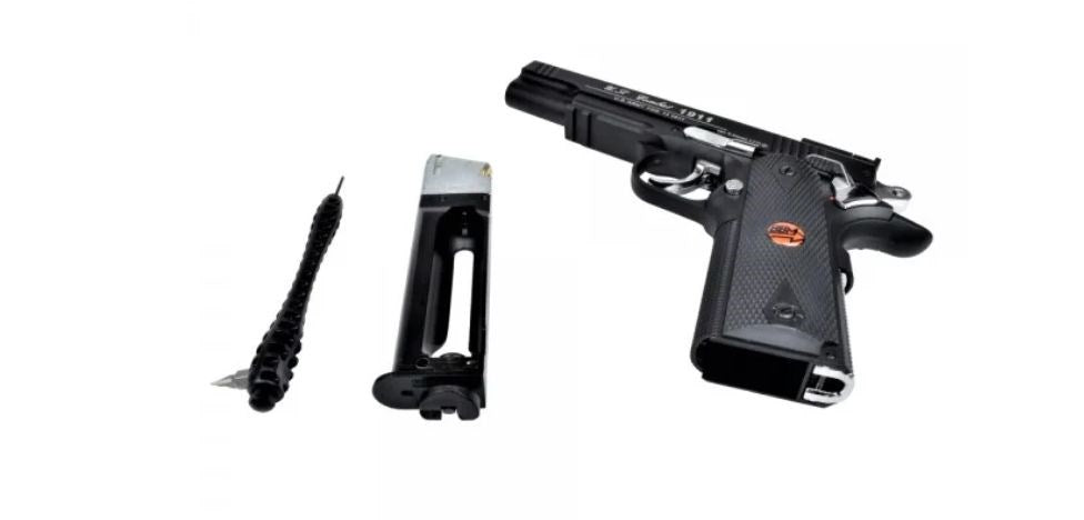 BRUNI 816 US Combat 4.5 mm BB airsoft pistol, 20-round CO₂ magazine, up to 17 joules