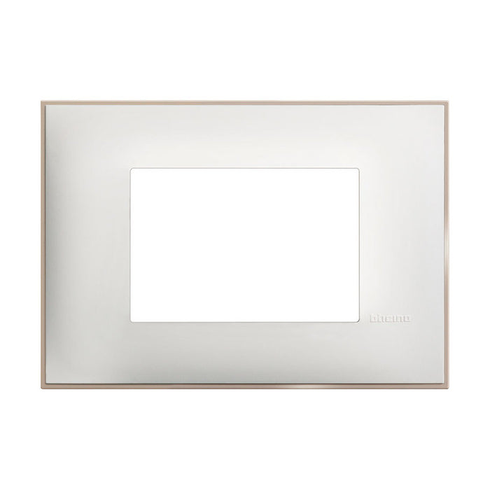 3-MODULE FRAME WHITE SATIN BTICINO CLASSIA
