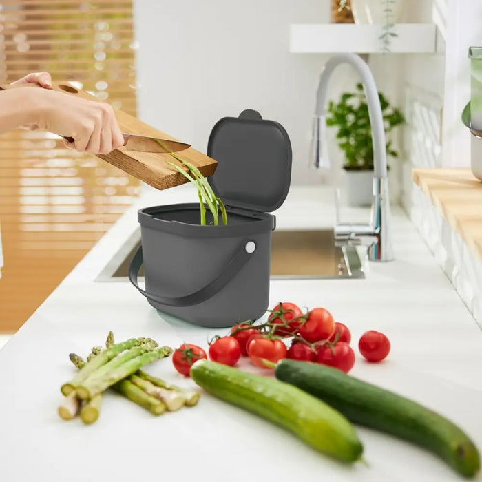 Bucket container Rotho Anthracite Recycled plastic - Купички за храна и вода<<<Домашни Животни<<<Дом