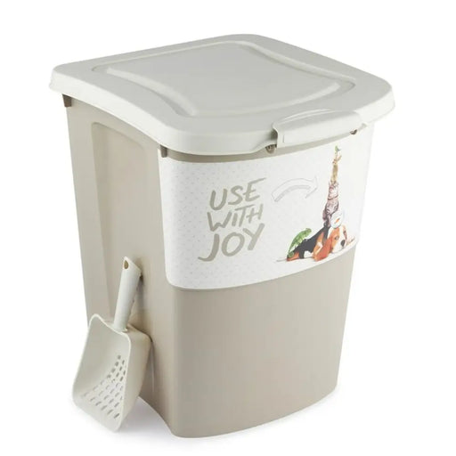 Bucket container Rotho Beige Plastic - Купички за храна и вода<<<Домашни Животни<<<Дом Градина<<<BigBuy&&&Bowls