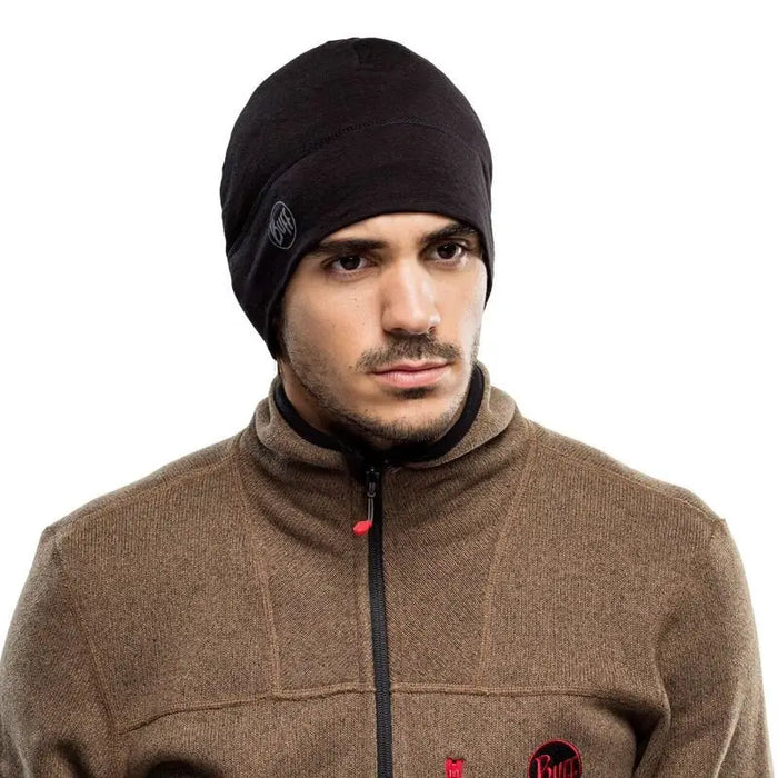 BUFF MERINO LIGHTWEIGHT BEANIE SOLID BLACK onesize cap Standard - HeadwearODM-NGL<<<Military clothingODM<<<ActionPL