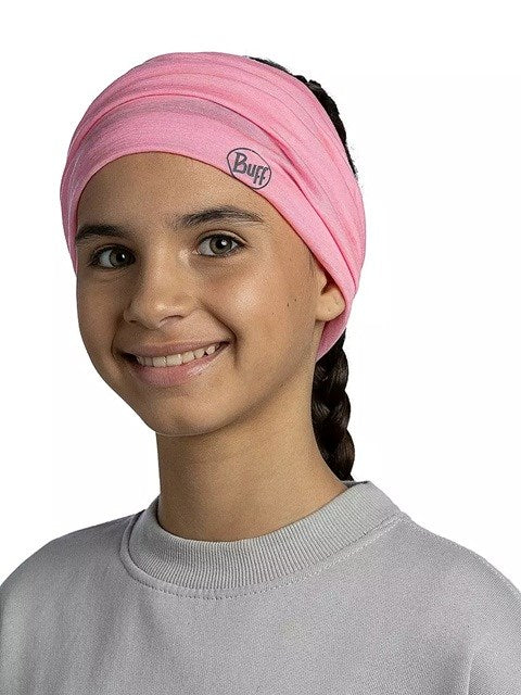 Buff Merino Lightweight Jr Solid Children's merino wool neck warmer Pink