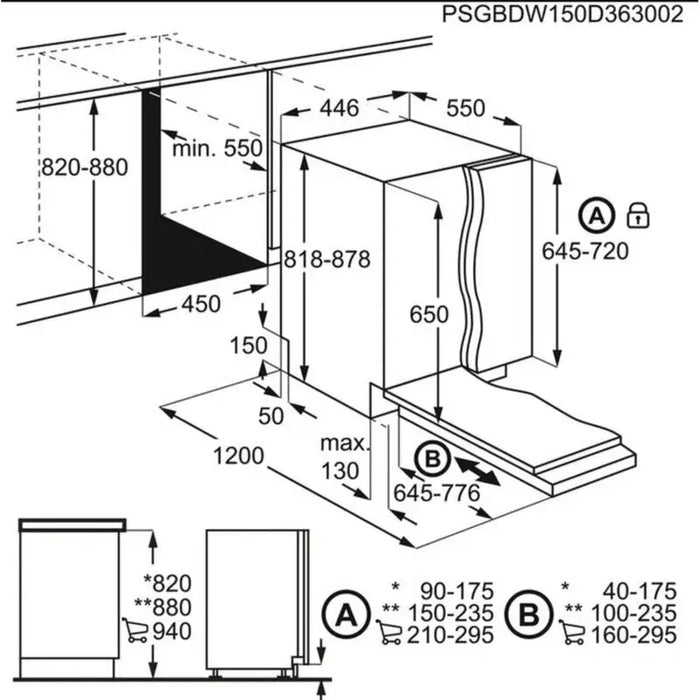 Built-in dishwasher AEG FSE72517P - Съдомиялни за вграждане 45 см<<<Съдомиялни за вграждане<<<Уреди за