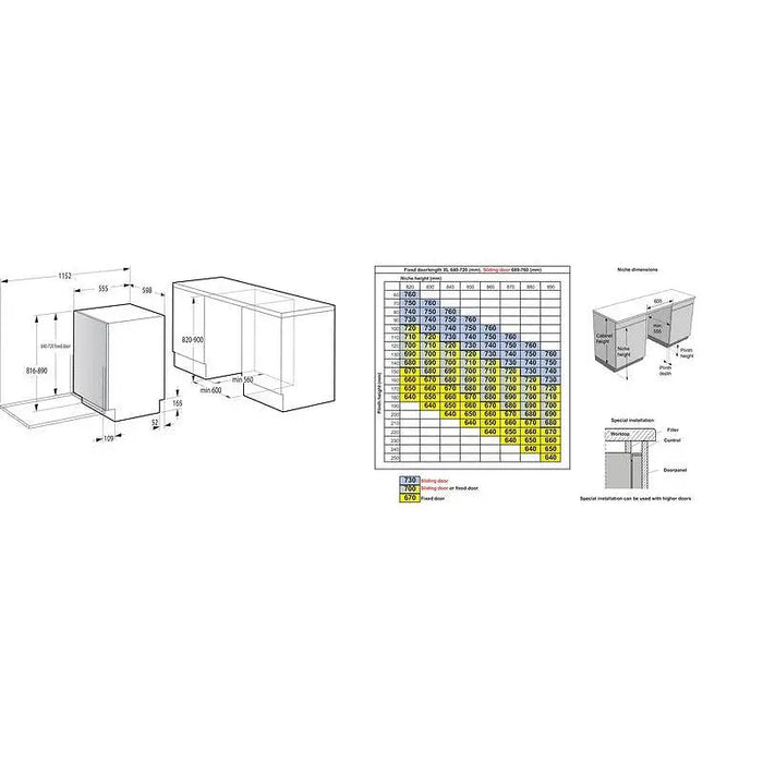 Built-in dishwasher GORENJE GV16A 60 cm - Съдомиялни за вграждане 60 см<<<Съдомиялни за вграждане<<<Уреди за