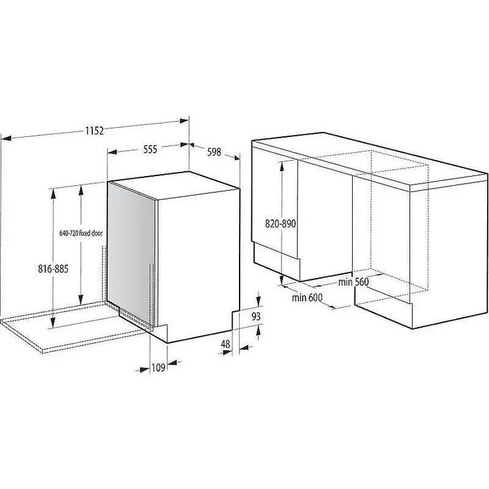Built-in dishwasher GORENJE GV642D65 60 cm - Съдомиялни за вграждане 60 см<<<Съдомиялни за вграждане<<<Уреди за