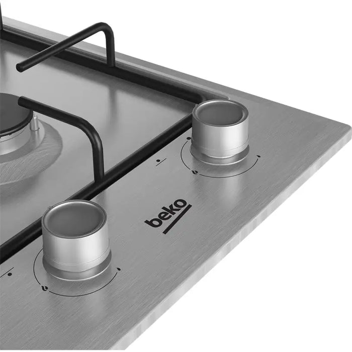 BUILT-IN HOB BEKO HDCG 32220 FX/GAS - Уреди за вграждане<<<Домакински електроуреди<<<Кухня<<<Praktiker&&&Плотове за